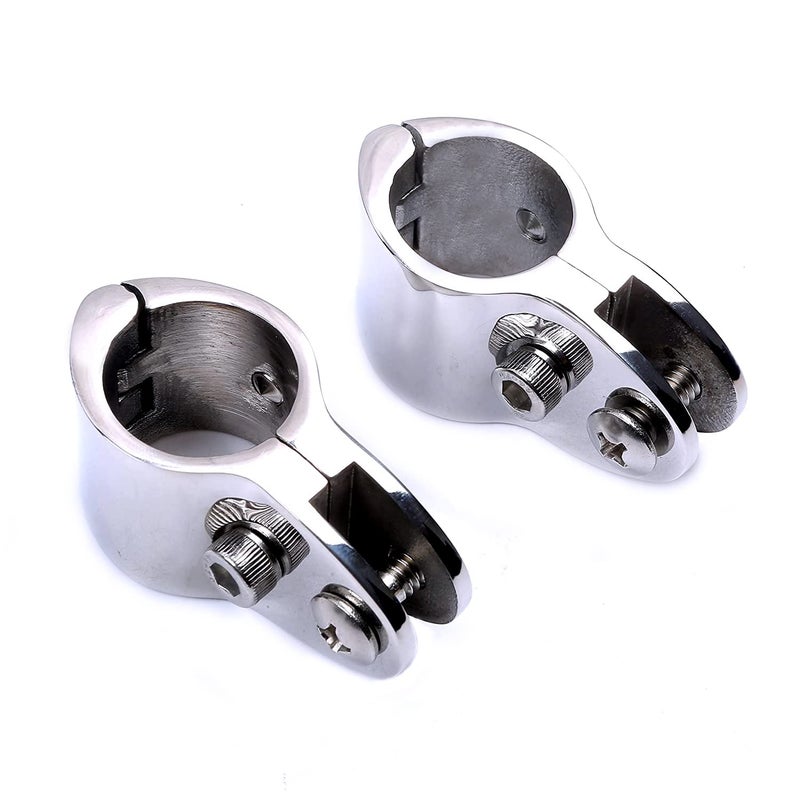 Mxeol Bimini Top Rail Mount 1 Inch Bimini Rail Clamp Stainless Steel Pair - Image 2